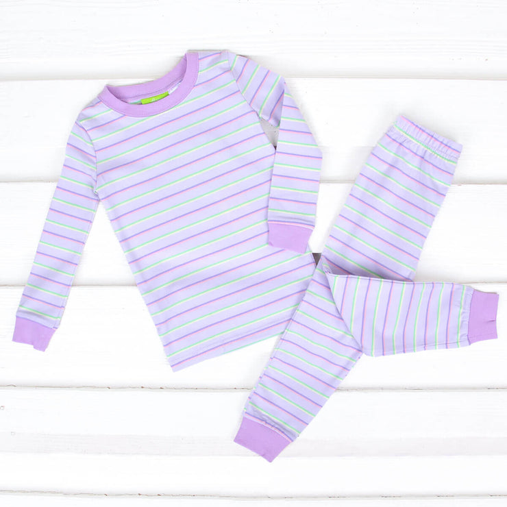 Lavender Multi Stripe Pajamas