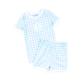 Gingham Short Pajamas Blue