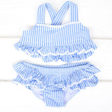 Santorini Blue Two Piece Swimsuit