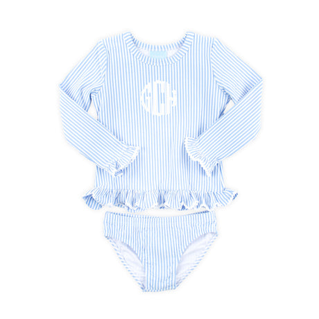 Santorini Blue Rash Guard Set