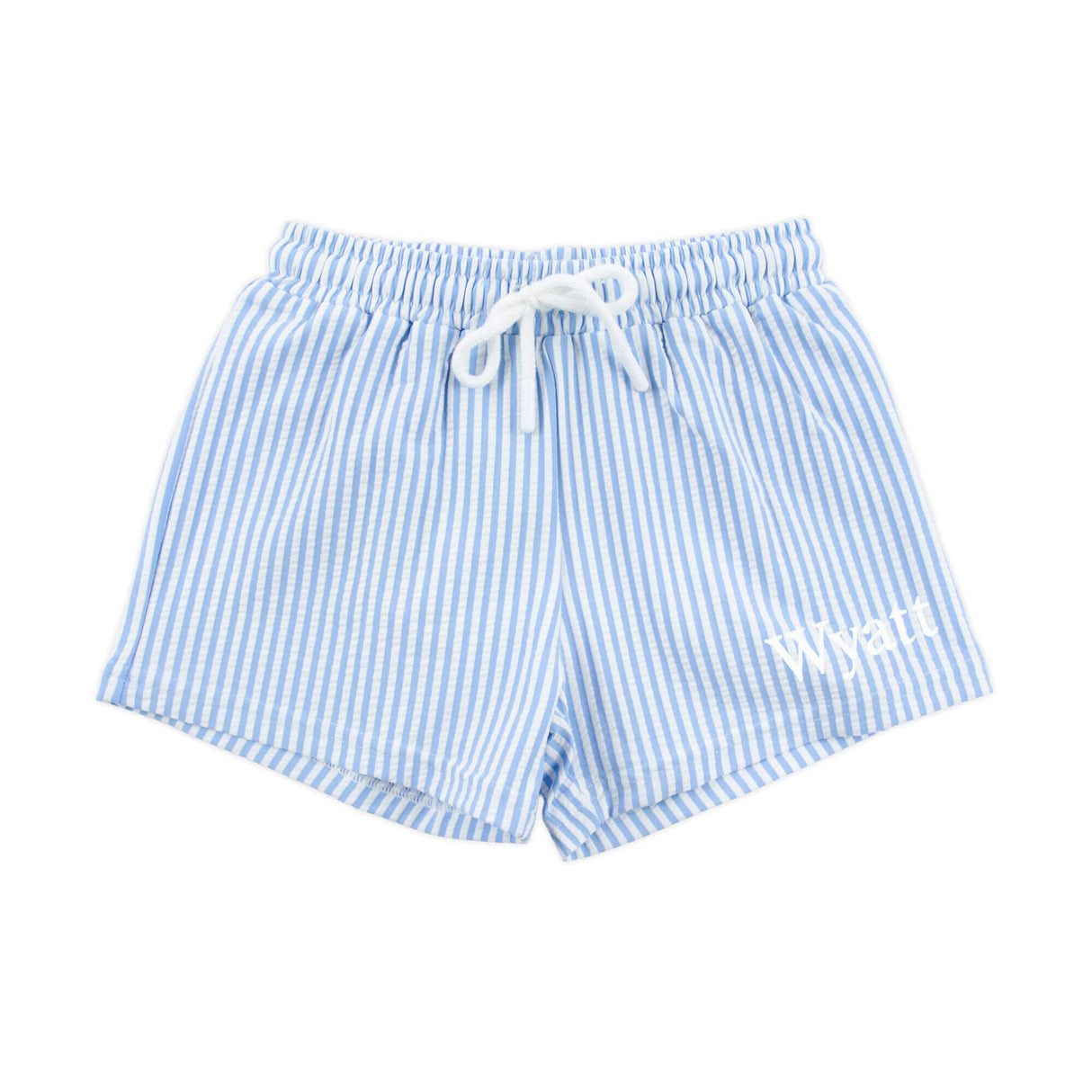Santorini Stripe Swim Trunks Blue