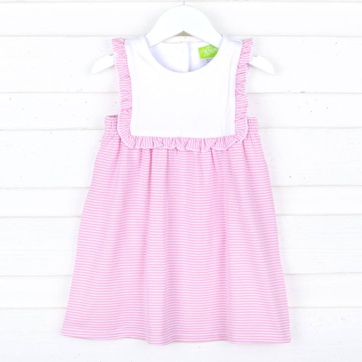 Pink Stripe Bib Dress