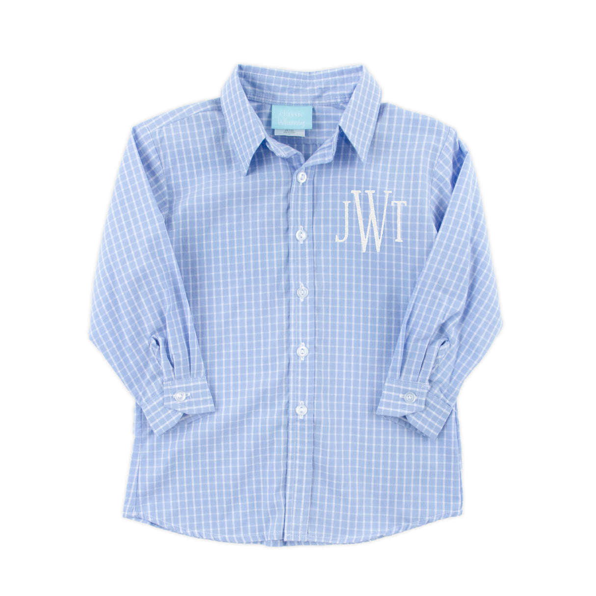 Blue Windowpane Button Down Shirt