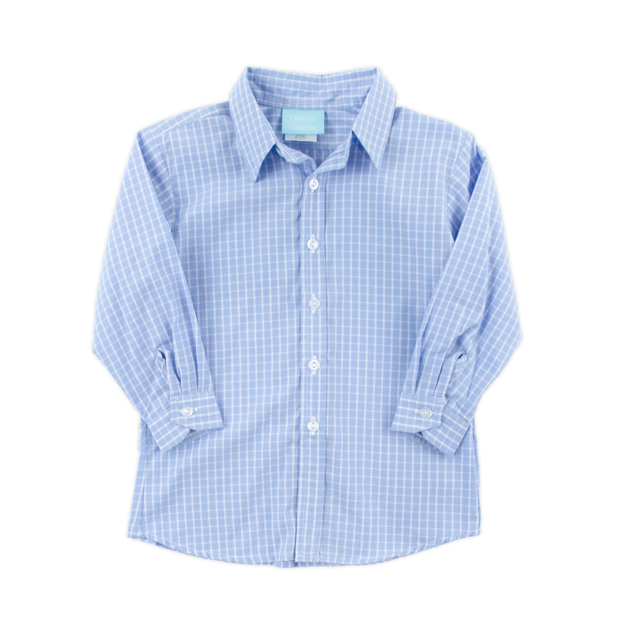 Blue Windowpane Button Down Shirt