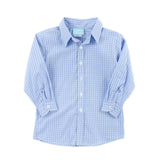Blue Windowpane Button Down Shirt
