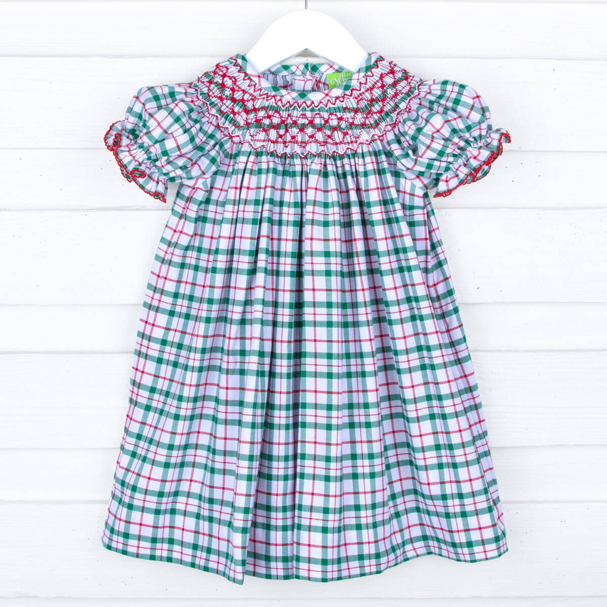 Windsor Plaid Smocked Bishop Dress