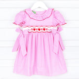 Enchanted Valentine Pink Smocked Beverly Dress