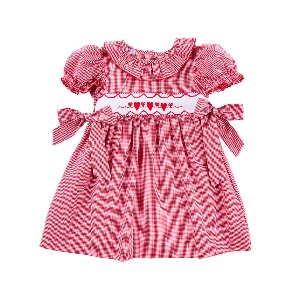 Enchanted Valentine Red Smocked Beverly Dress