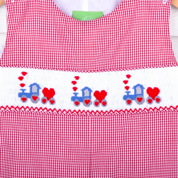 Love Overload Red Train Smocked Longall