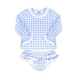 Capri Blue Rash Guard Set