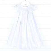 Shine Like A Pearl White Smocked Dress