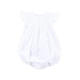 Shine Like A Pearl White Smocked Bubble