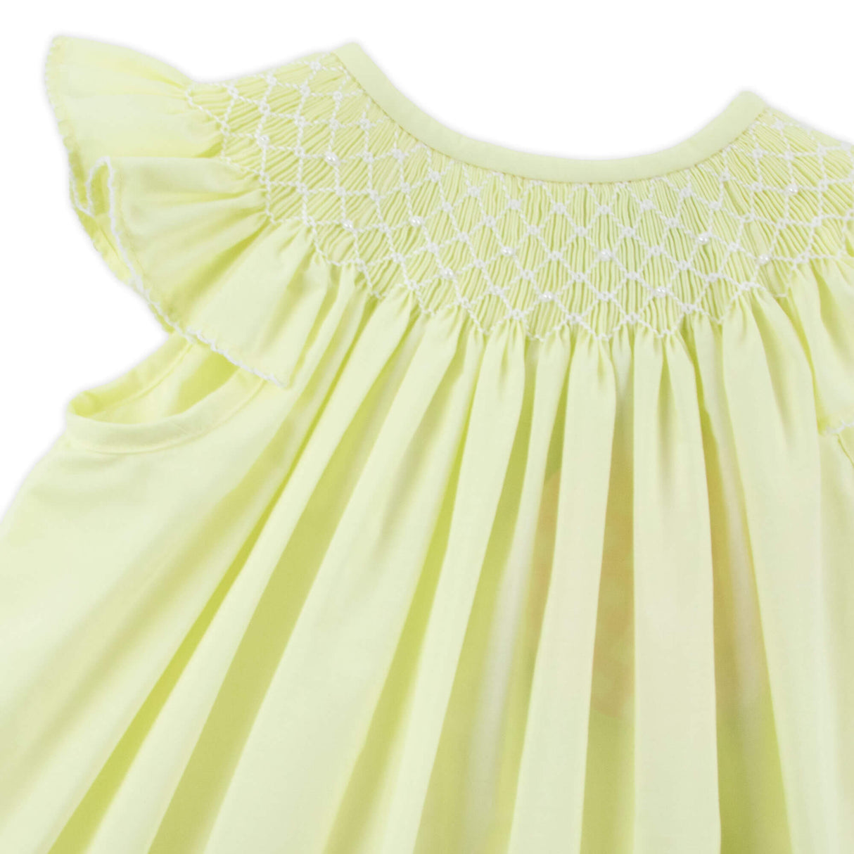 Shine Like A Pearl Yellow Smocked Dress