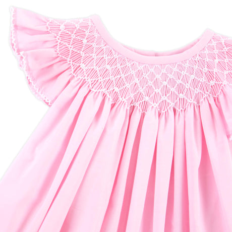 Shine Like A Pearl Pink Smocked Bubble