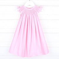 Shine Like A Pearl Pink Smocked Dress