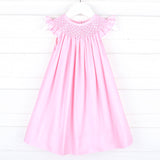 Shine Like A Pearl Pink Smocked Dress