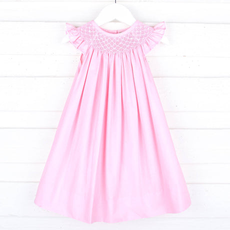 Shine Like A Pearl Pink Smocked Dress