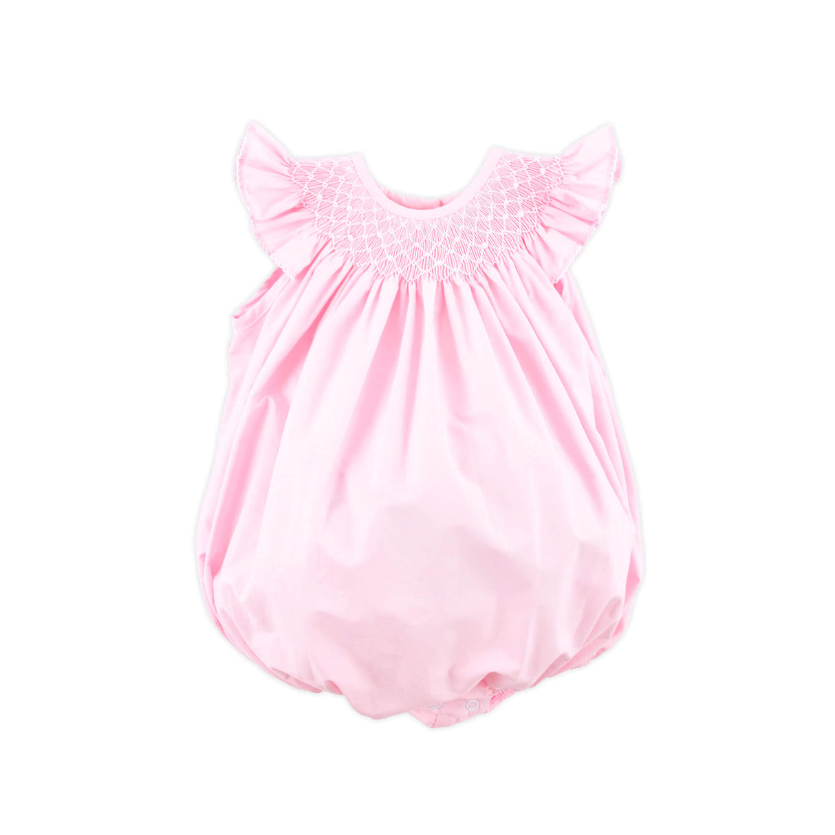 Shine Like A Pearl Pink Smocked Bubble