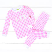 Bunny Tail Pink Gingham Pajamas