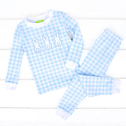 Bunny Tail Blue Gingham Pajamas