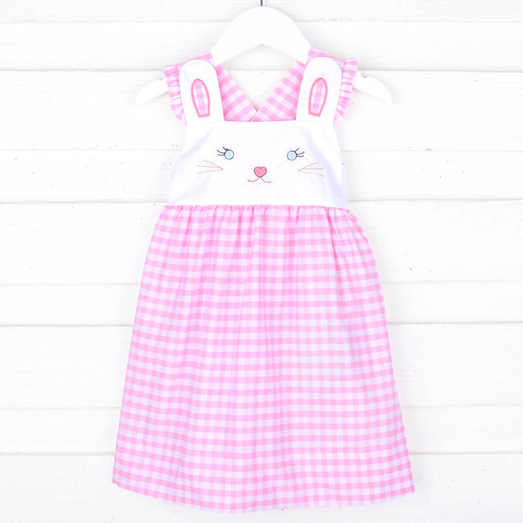 Bunny Face Pink Jumper Dress