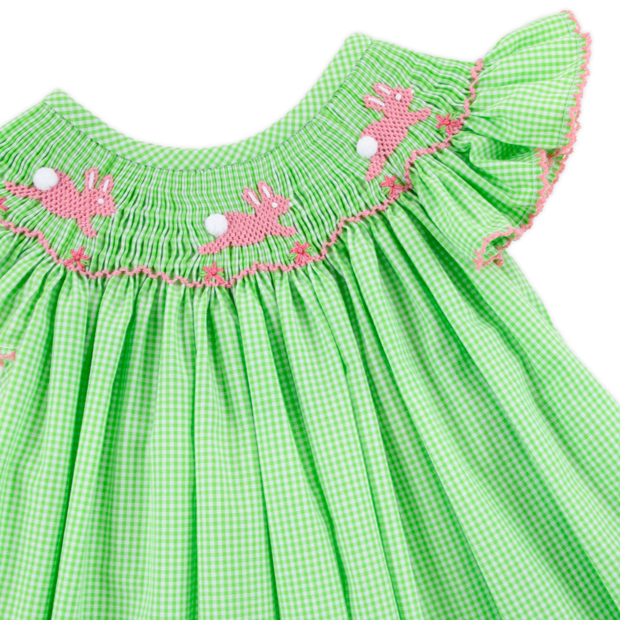 Hop To It Green Bunny Smocked Dress