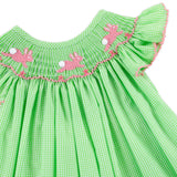 Hop To It Green Bunny Smocked Dress