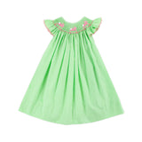 Hop To It Green Bunny Smocked Dress