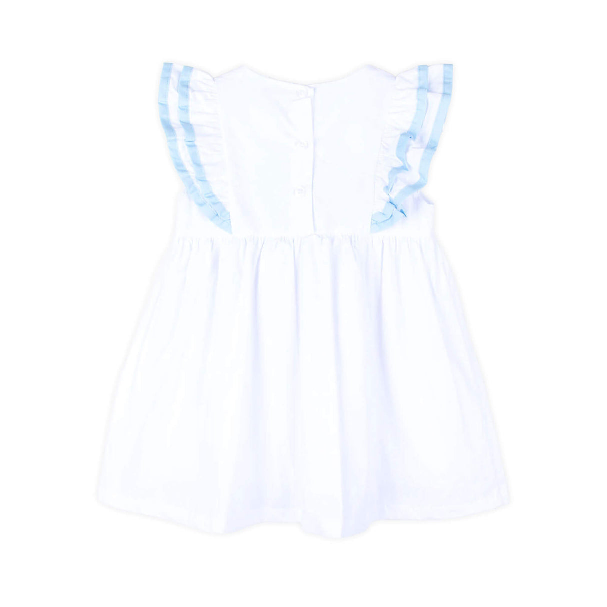White & Light Blue Alice Dress