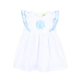 White & Light Blue Alice Dress