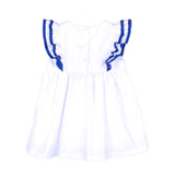 White & Royal Blue Alice Dress