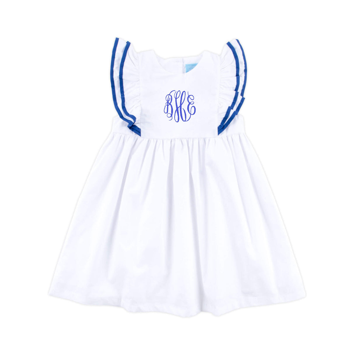 White & Royal Blue Alice Dress