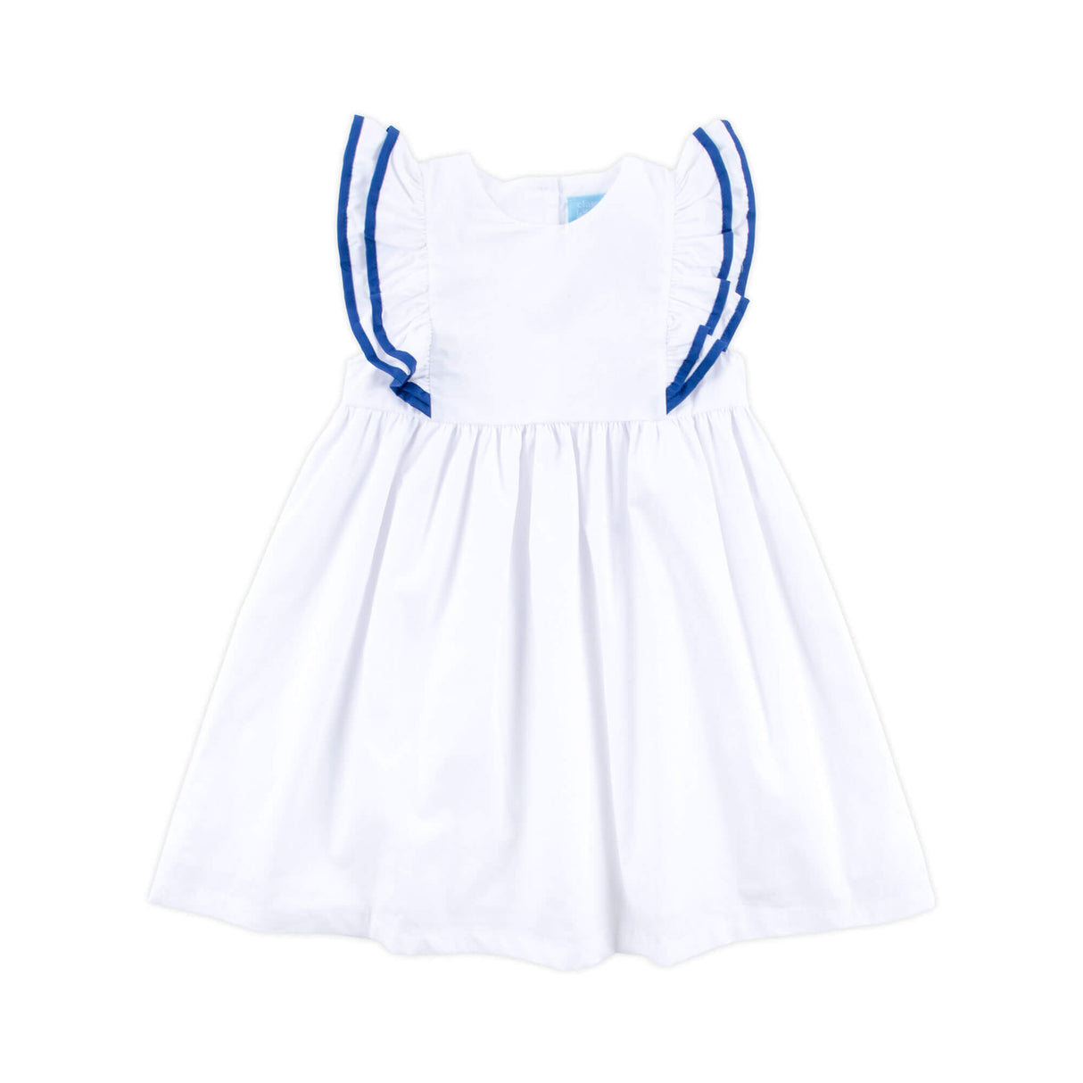 White & Royal Blue Alice Dress