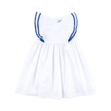 White & Royal Blue Alice Dress