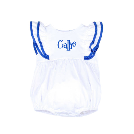 White & Royal Blue Alice Bubble