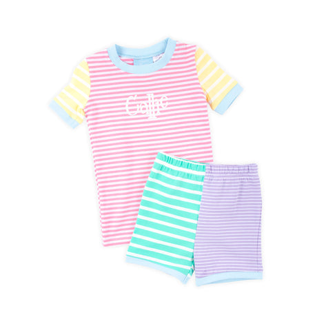 Colorblock Girl Short Pajamas