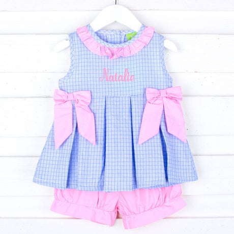 Camden Plaid Blue Eloise Short Set