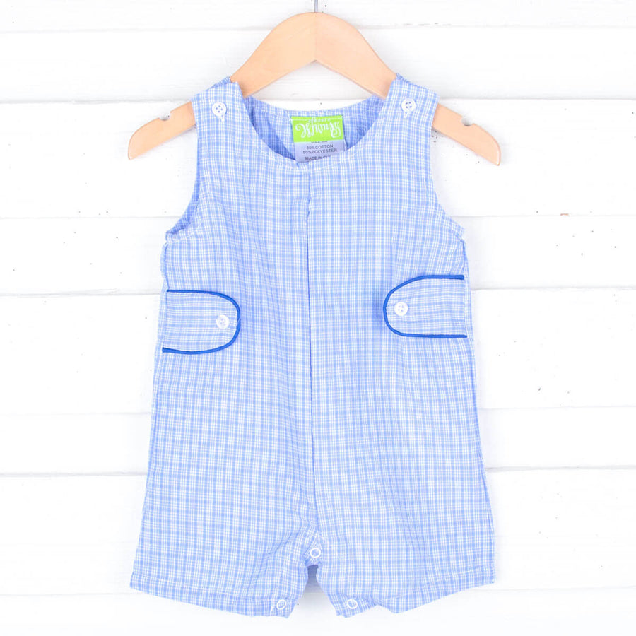 Claire & Charlie Boys Blue Knit Golf Print Jon Jon main image 1