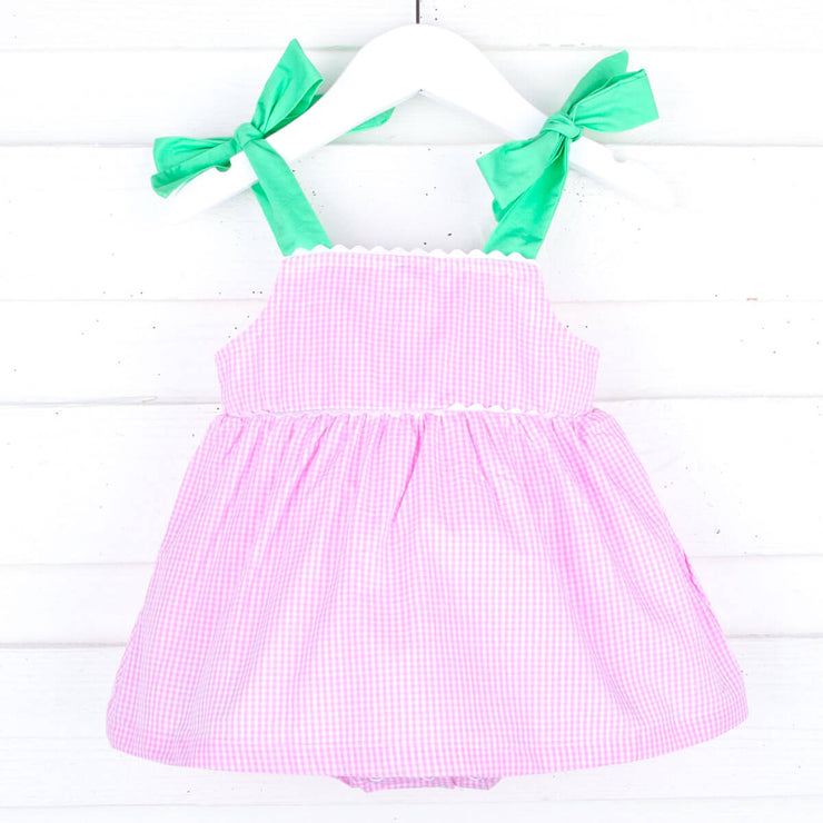 Pink Gingham Aubree Bubble