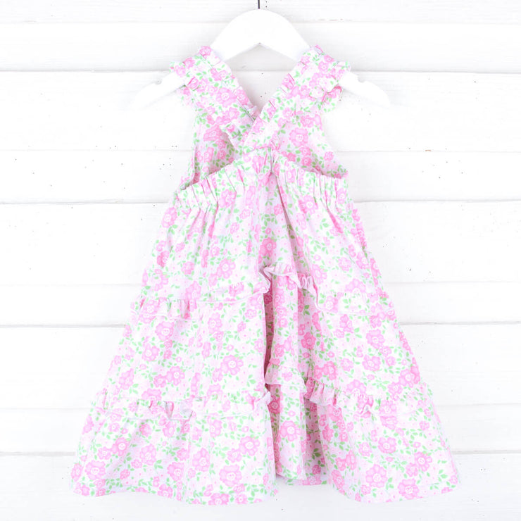 Pink Floral Callie Tiered Dress
