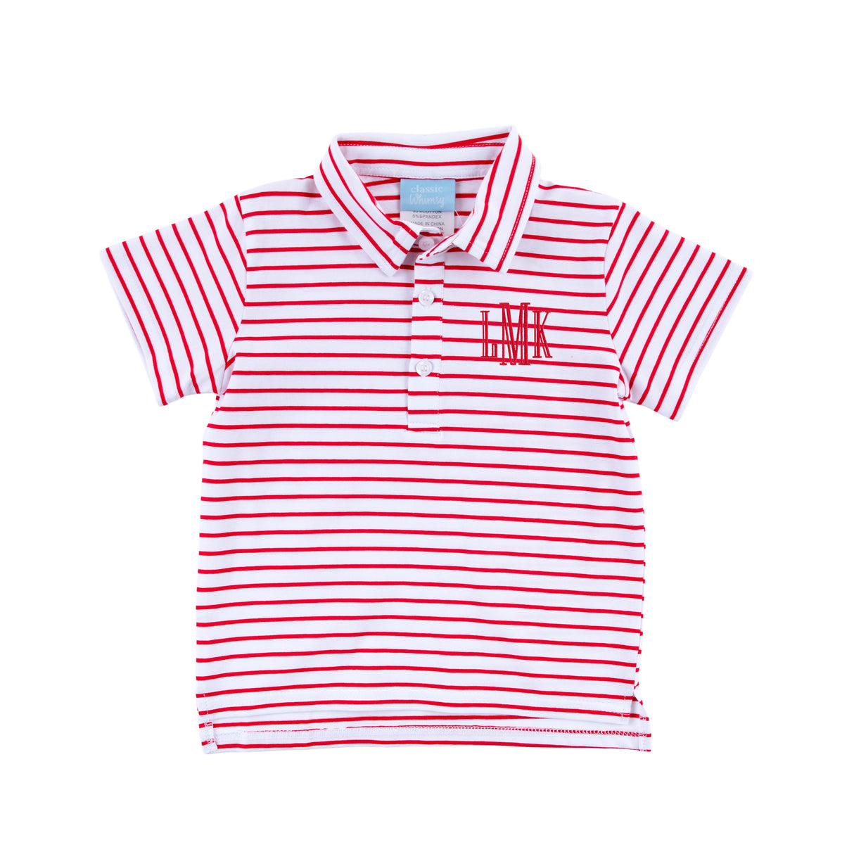 Crimson Red Stripe Polo