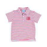 Crimson Red Stripe Polo