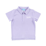 Lavender Stripe Knit Polo