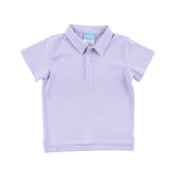 Lavender Stripe Knit Polo