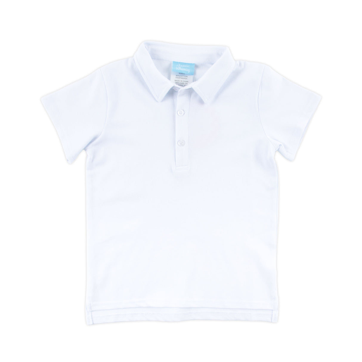 Solid Pique Polo Shirt White