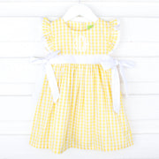 Yellow Check Avery Dress