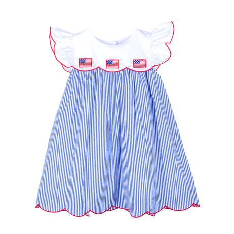 American Flag Blue Stripe Amelia Dress