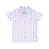 Flag Print Polo Shirt