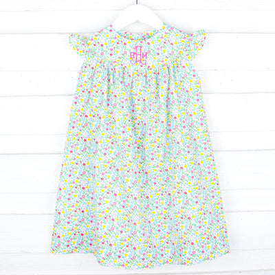 Yellow Spring Floral Lucy Dress