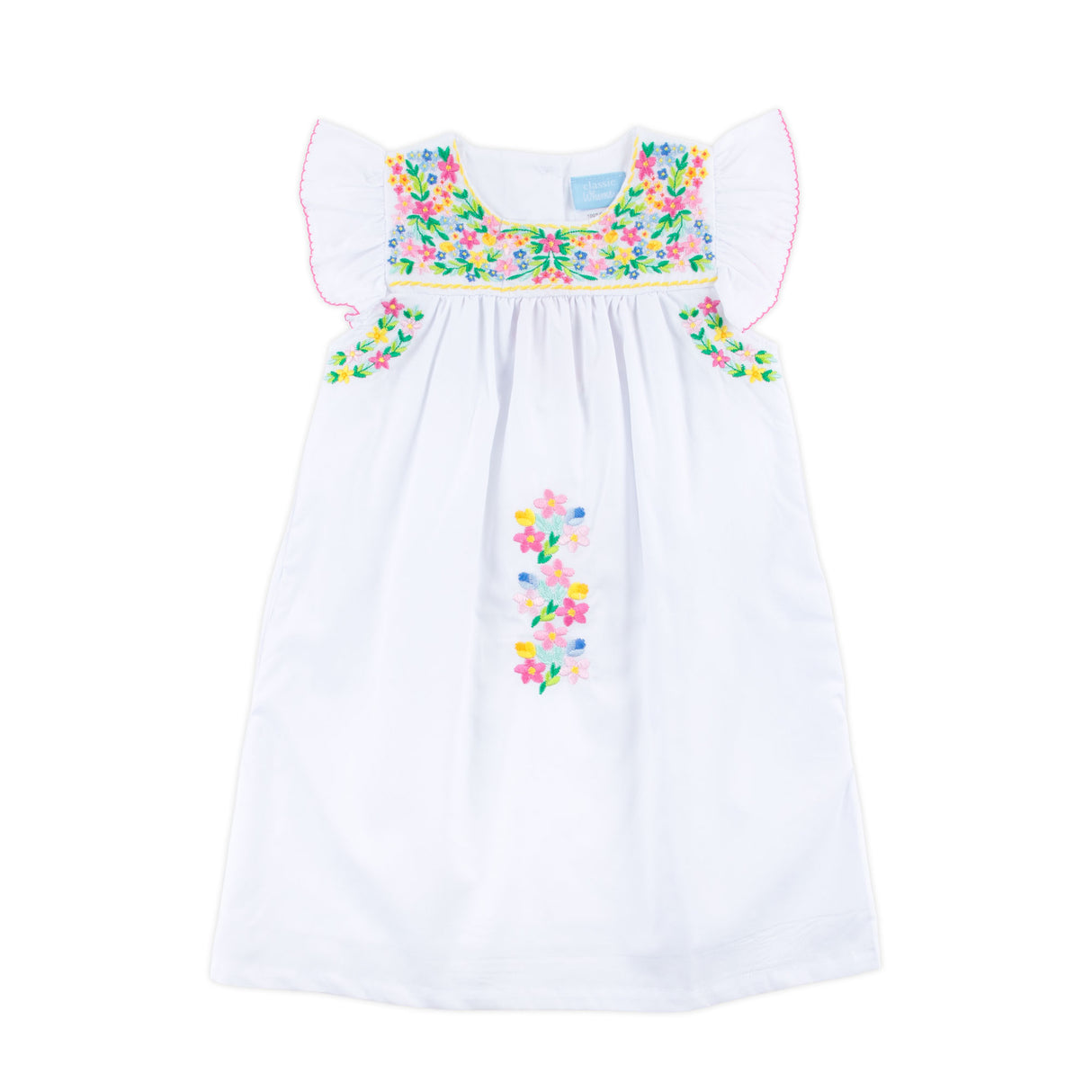Colorful Embroidered Beach Dress